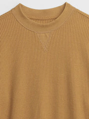 GAP Relaxed Waffle-Knit Crewneck T-Shirt