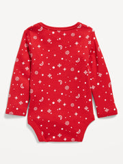 OLD NAVY Unisex Long-Sleeve Printed Bodysuit