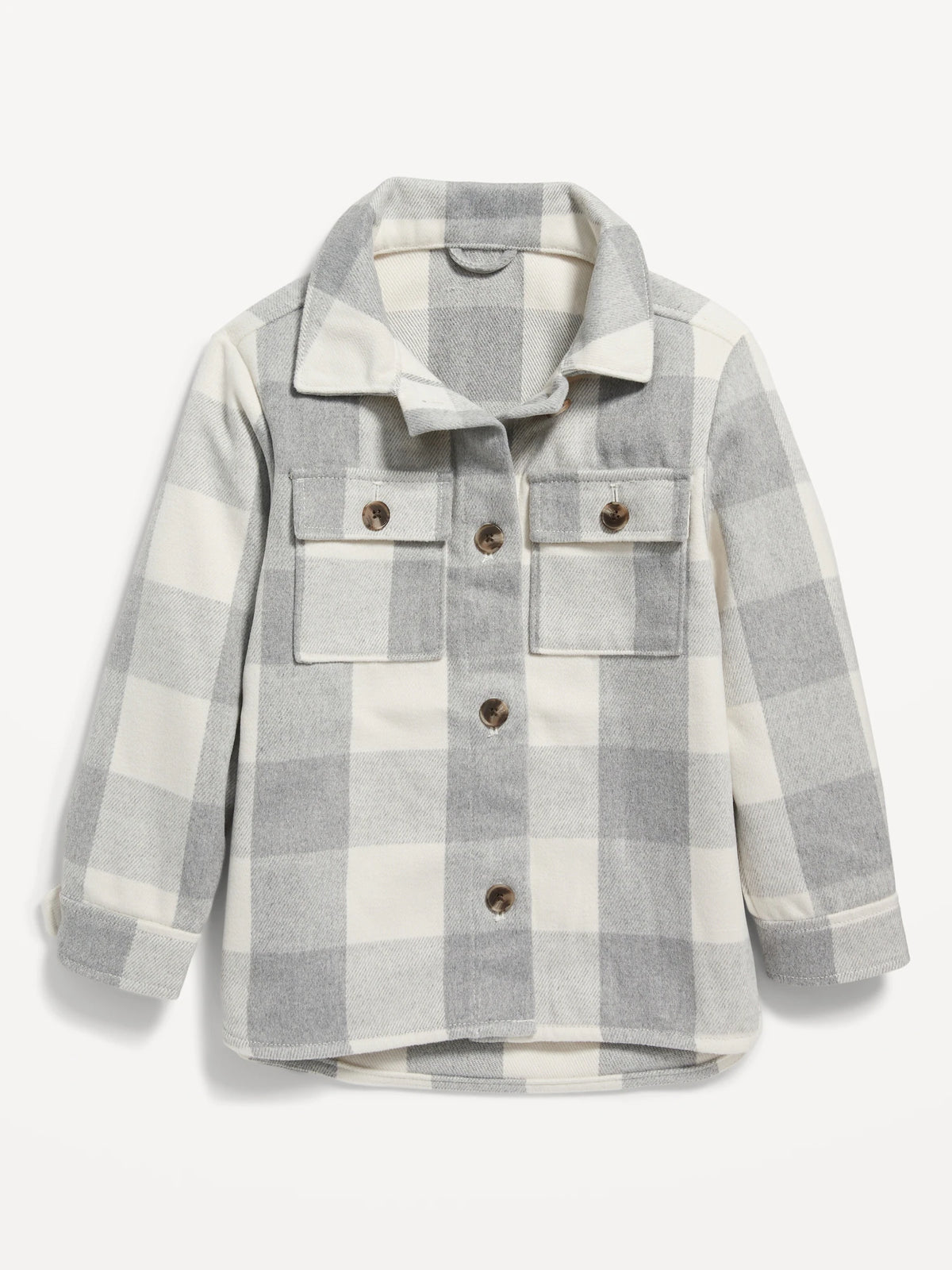 OLD NAVY Oversized Soft-Brushed Plaid Tunic Shacket for Girls