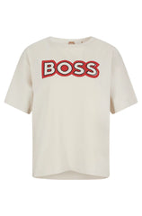 HUGO BOSS X ALICA SCHMIDT ORGANIC-COTTON REGULAR-FIT T-SHIRT