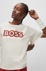 HUGO BOSS X ALICA SCHMIDT ORGANIC-COTTON REGULAR-FIT T-SHIRT