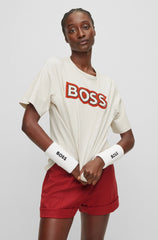 HUGO BOSS X ALICA SCHMIDT ORGANIC-COTTON REGULAR-FIT T-SHIRT