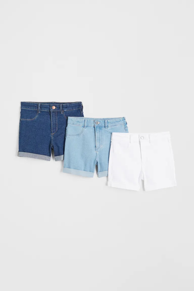 H&M 3-pack Denim Shorts