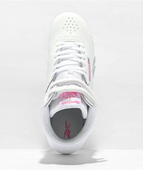 REEBOK Freestyle HI Evergreen White & Pink Shoes