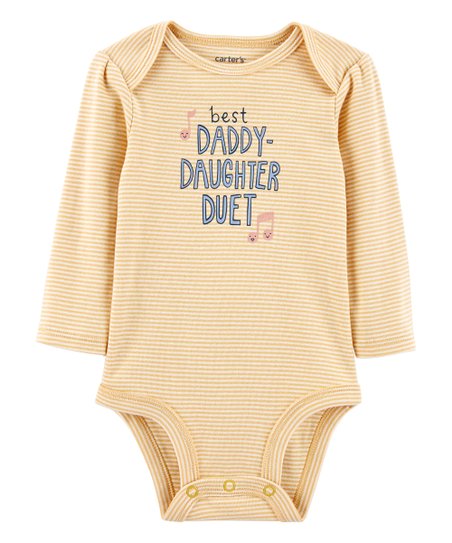 CARTER`S `Daddy-Daughter Duet` Long-Sleeve Bodysuit